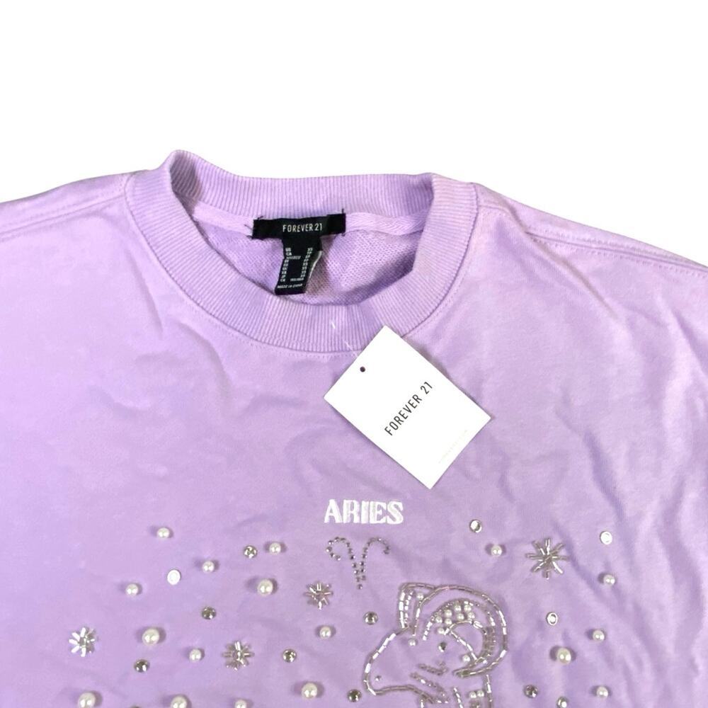 Forever 21 x Aries Star Sign Beaded Embroidered Oversized Sweater NWT - XS - Picture 3 of 4